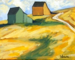 Road to Horsechops Oil on canvas 8x10 Deborah Wickwire